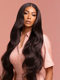 Beautiful Black Woman in Silky Wig